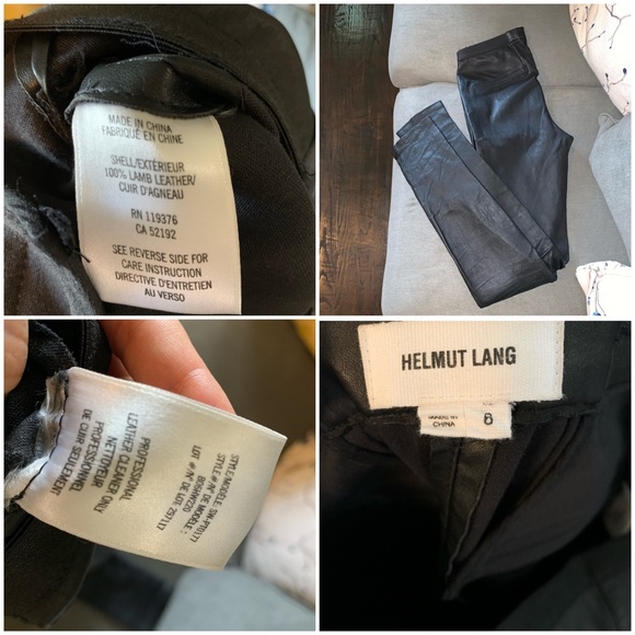 ✨SOLD✨ HELMUT LANG Lambskin Leather Skinny Pants - Picture 8 of 8